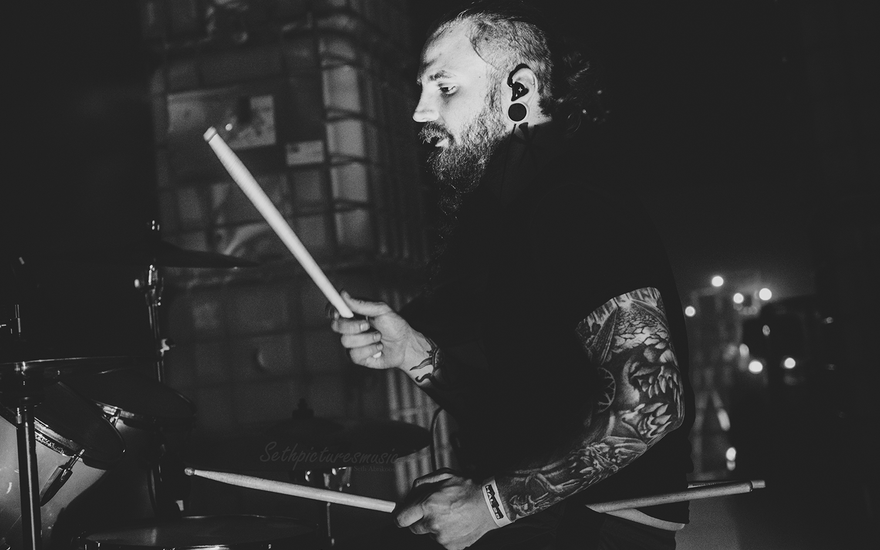 Drummer Kristoffer Lunden from Celestial Scourge, The Dark Nebula, Glimt, You Suffer, Son Of A Shotgun